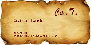 Csima Tünde névjegykártya